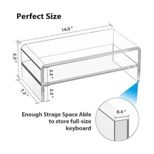 Egchi Soporte de acrílico para monitor de 2 niveles_3