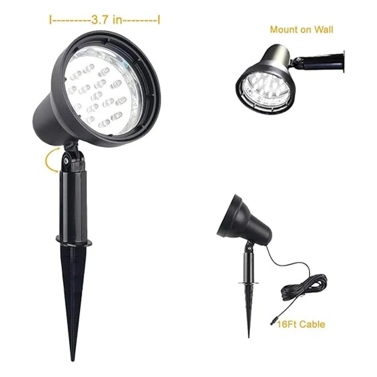 Focos solares impermeables para exteriores luz solar_2