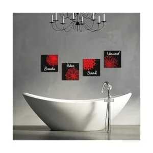 RnnJoile Relax Soak Unwind Breathe Cuarto de baño Arte de_4