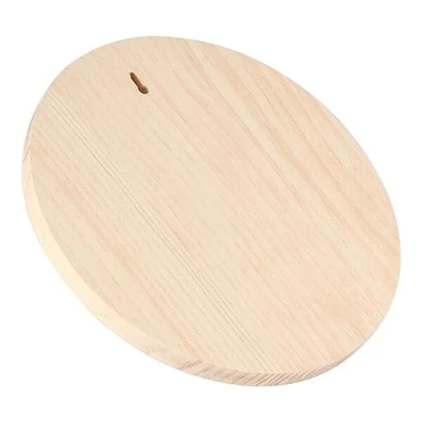 MUKLEI Paquete de 4 placas redondas de madera de 12_5