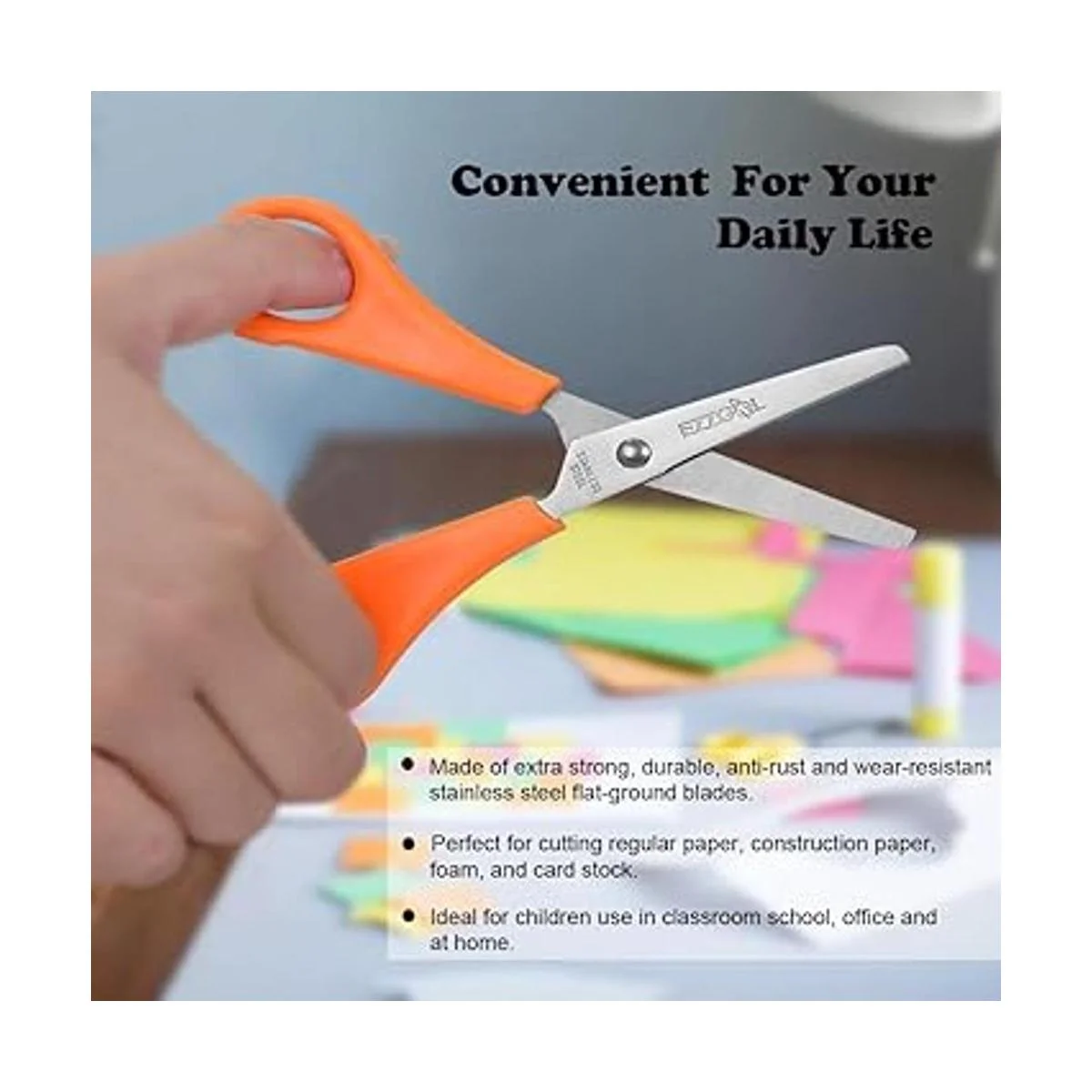 EZZGOL Tijeras a granel para niños paquete de 96 tijeras_5