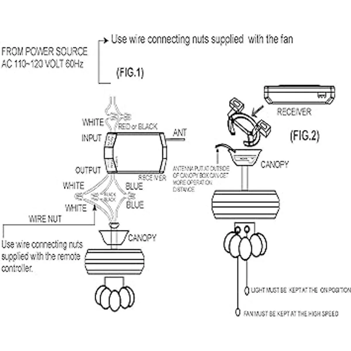 Paquete de 2 ventiladores de techo universales con_7
