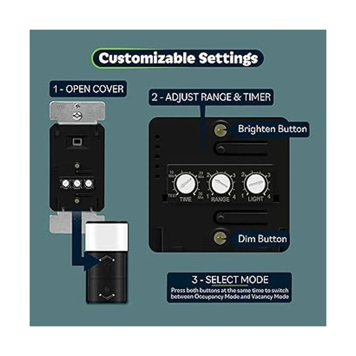 TOPGREENER Regulador de luz con sensor de movimiento_3