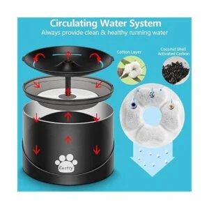 Kastty Fuente de agua para gatos fuente de agua súper_4