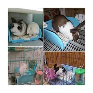 Hamiledyi Caja de arena para conejos grande caja de cama_5