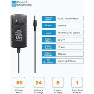 ALITOVE Adaptador de fuente de alimentación de 24 V 1A y_5