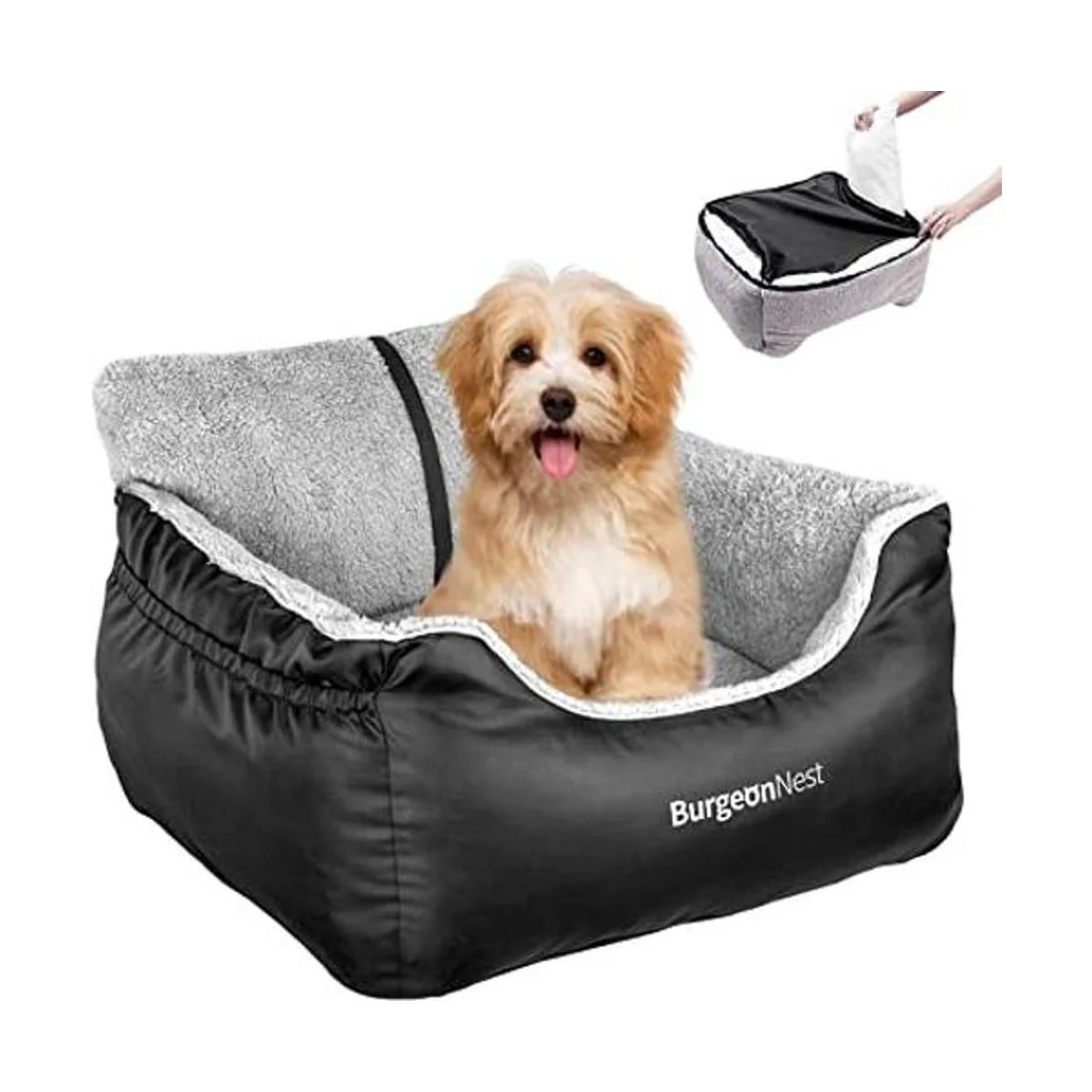 BurgeonNest Asiento de automóvil para perros pequeños_1