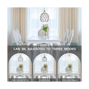 Lámpara colgante enchufable luces de araña colgantes de_3