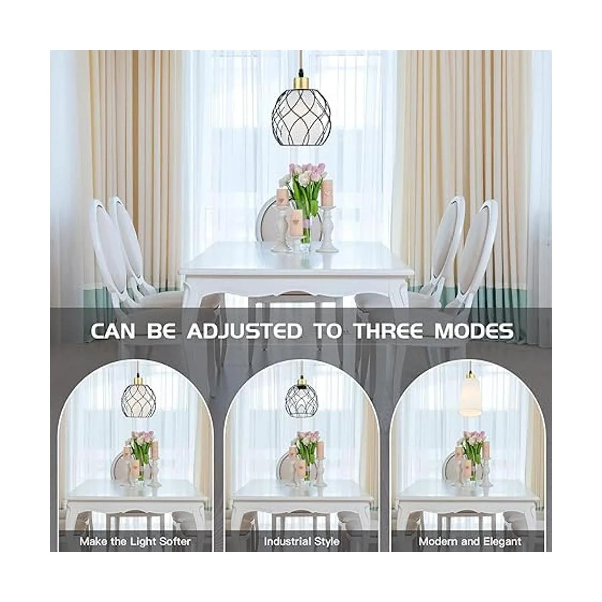 Lámpara colgante enchufable luces de araña colgantes de_3