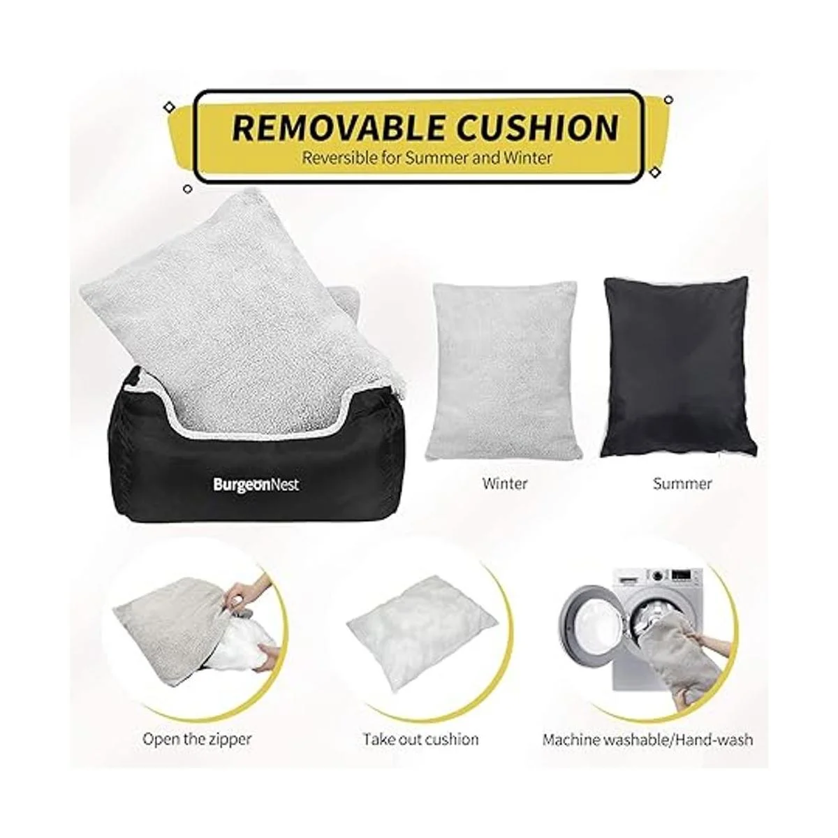 BurgeonNest Asiento de automóvil para perros pequeños_3