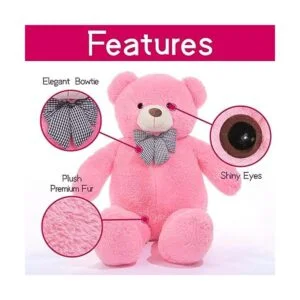 IKASA Peluche gigante de oso de peluche rosa 47 pulgadas_5
