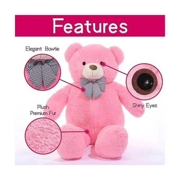 IKASA Peluche gigante de oso de peluche rosa 47 pulgadas_5