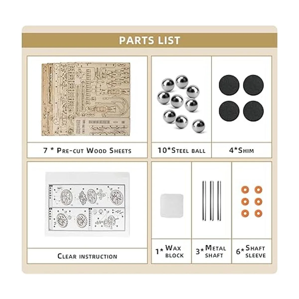 OWNONE 1 Rompecabezas de madera 3D con diseño de mármol_5