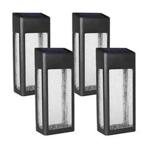 GOODFOEVER Paquete de 4 luces solares para valla solar_1