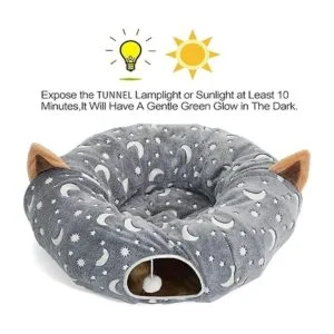 LUCKITTY Tubo de túnel para gatos con juguetes de bola de_2
