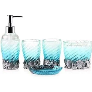 Decoración de baño con estrella de mar y concha de mar_1