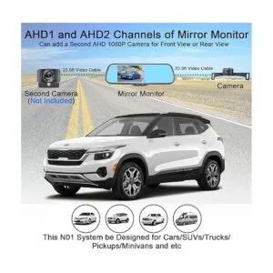 Cámara de respaldo para automóvil HD 1080P con monitor de_2