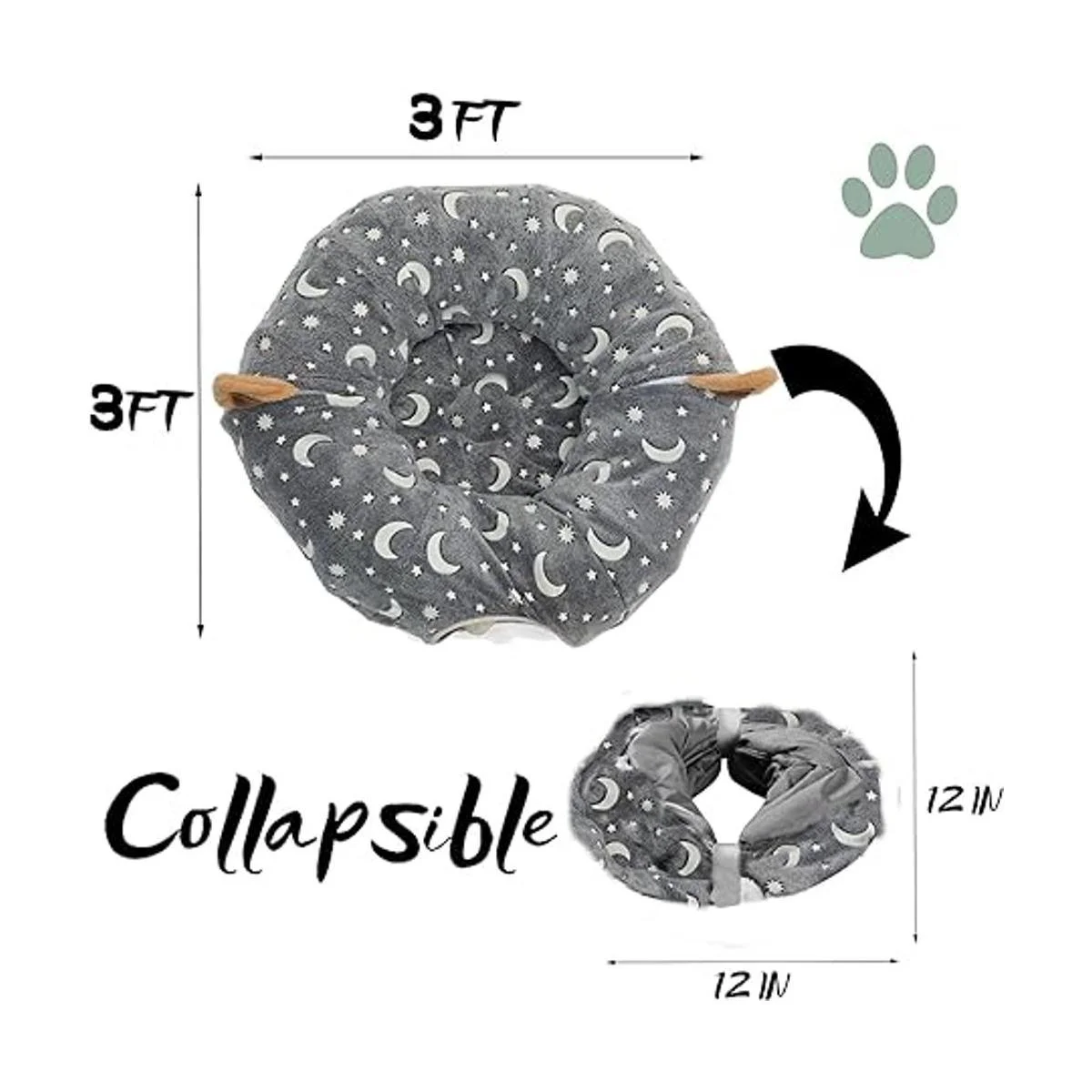 LUCKITTY Tubo de túnel para gatos con juguetes de bola de_4