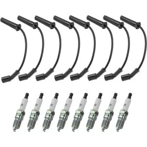 Adorish 8 bujías 41962 8 cables de bujía 9748HH de_2