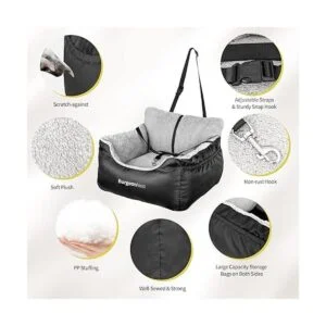 BurgeonNest Asiento de automóvil para perros pequeños_6