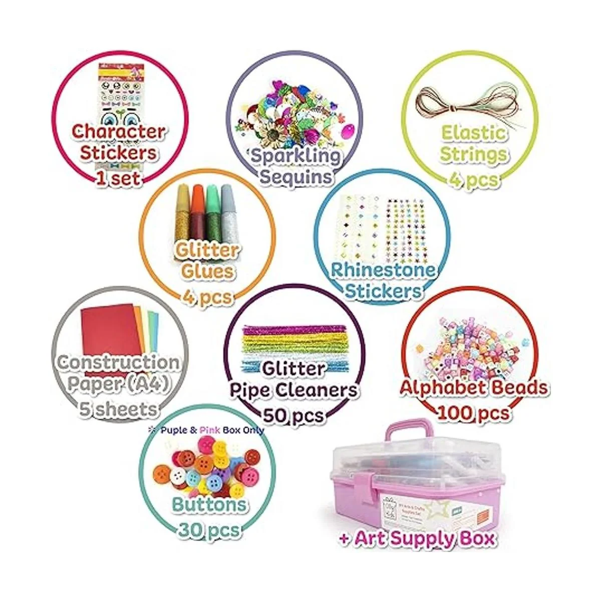 Olly Kids Suministros de arte y manualidades para niños y_3