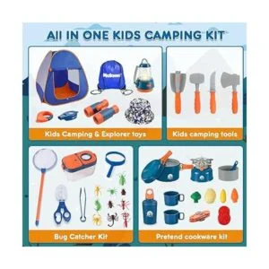 Meland Juego de campamento para niños con tienda de_2