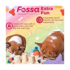 FOSSA Alfombrilla para perros con 8 zanahorias y juguetes_3