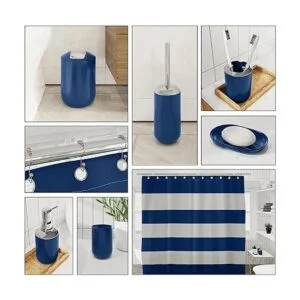 Juego de accesorios de baño azul marino juego de 9 piezas_3