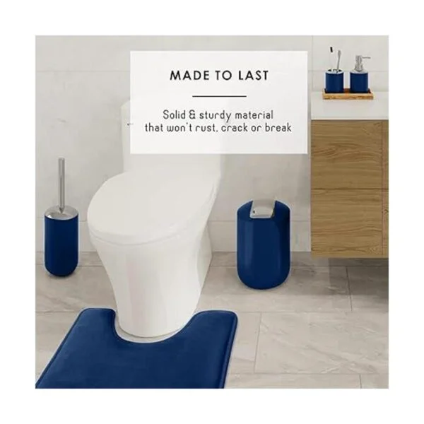 Juego de accesorios de baño azul marino juego de 9 piezas_5