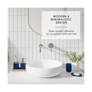 Juego de accesorios de baño azul marino juego de 9 piezas_4