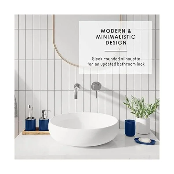 Juego de accesorios de baño azul marino juego de 9 piezas_4