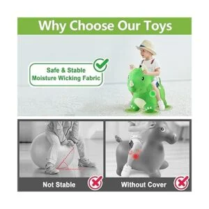 iPlay iLearn Bouncy Pals Juguetes de tolva de dinosaurio_4