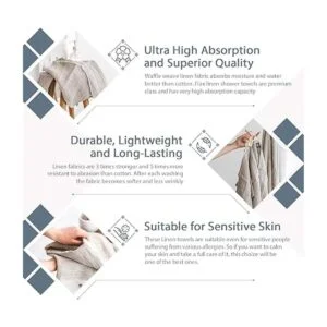 Pure Toallas de cocina 100 lino 2 toallas de lino_3