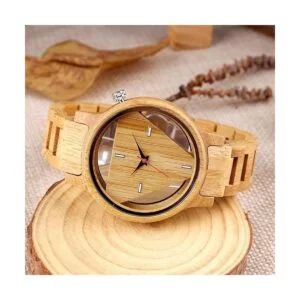Colorful Wooden Watch Mens Skeleton Dial Full Wood Quartz_3
