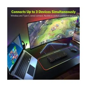 Fiodio Teclado mecánico inalámbrico y con cable RGB de 61_5