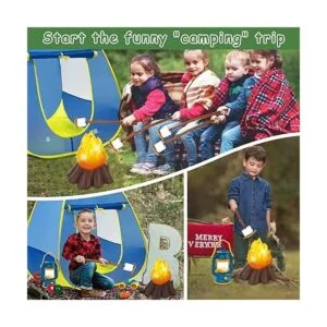 MITCIEN Juego de campamento para niños con fogata tienda_3