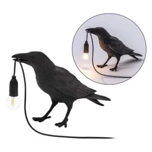 NorDiem Lámpara de mesa Raven lámpara única de decoración_3