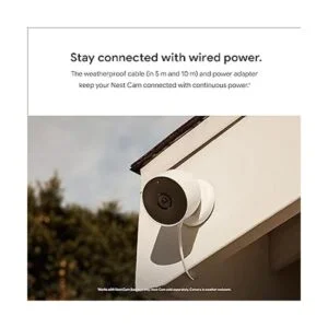 Google Nest Cam Cable resistente a la intemperie para_2