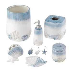 Avanti Linens Abstract Coastal Collection Cortina de_3