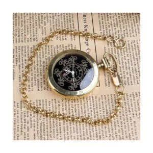 Vintage Gold Roman Number Dial Steampunk Mechanical Pocket_4