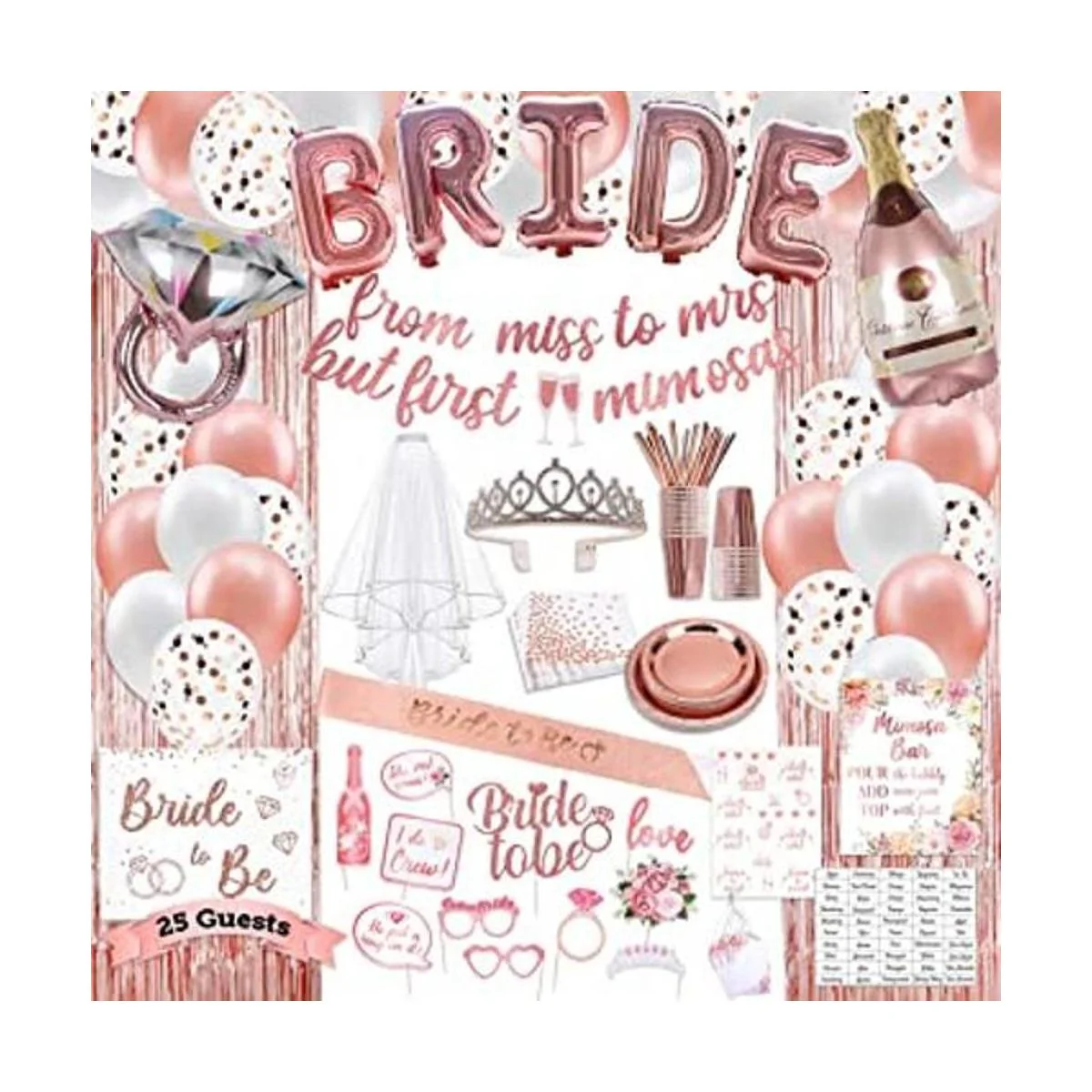 Kit de decoración de despedida de soltera de 226 unidades_1