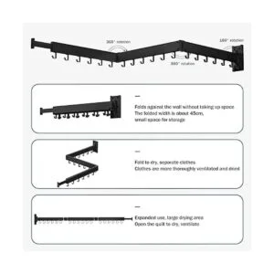 Perchero de ropa para montar en la pared escurridor de_3