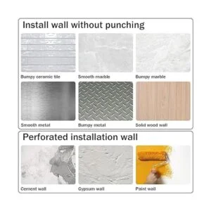 Perchero de ropa para montar en la pared escurridor de_6