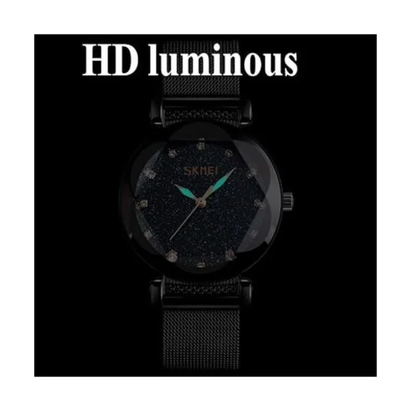 SKMEI Reloj de pulsera de malla de acero inoxidable_5
