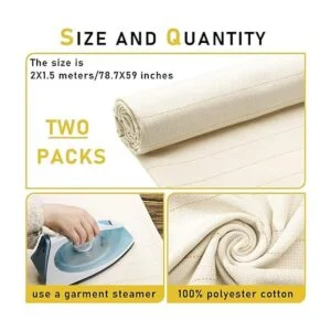 2 piezas de tela de monje de 79 x 59 pulgadas de tela de_2