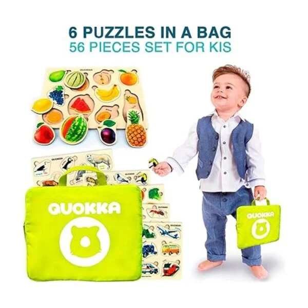 QUOKKA Rompecabezas de madera para niños pequeños de 1 a_4