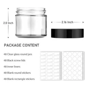 Bumobum Tarros redondos de vidrio transparente de 2_7