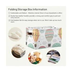 Susiyo Cubo de almacenamiento plegable grande con globos_5