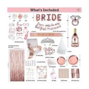 Kit de decoración de despedida de soltera de 226 unidades_3