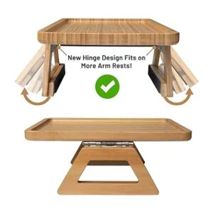 Signature Home Mesa de sofá de sujeción con clip bandeja_4